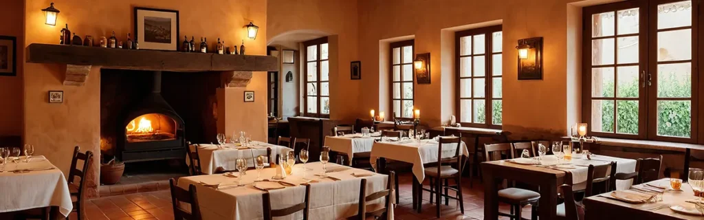 Web agency Toscana: siti web per ristoranti, interno di una trattoria toscana