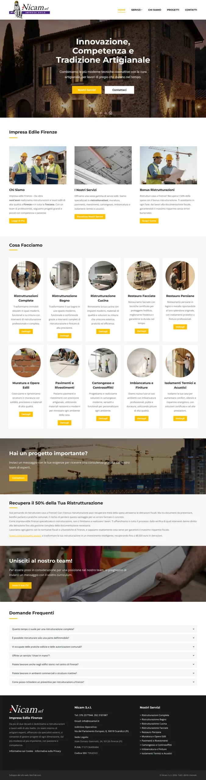 Screenshot: NicamSrl.it